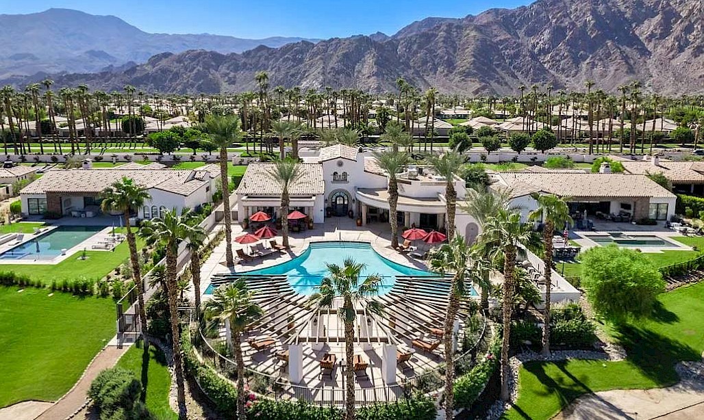 PGA West clubhouse aerial view