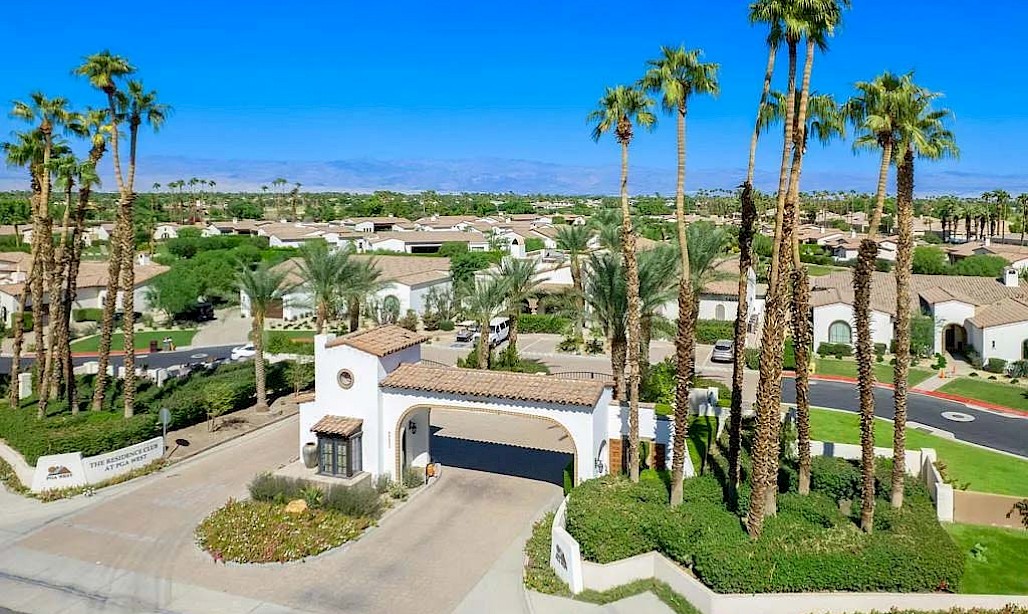 PGA West community entrance aerial view